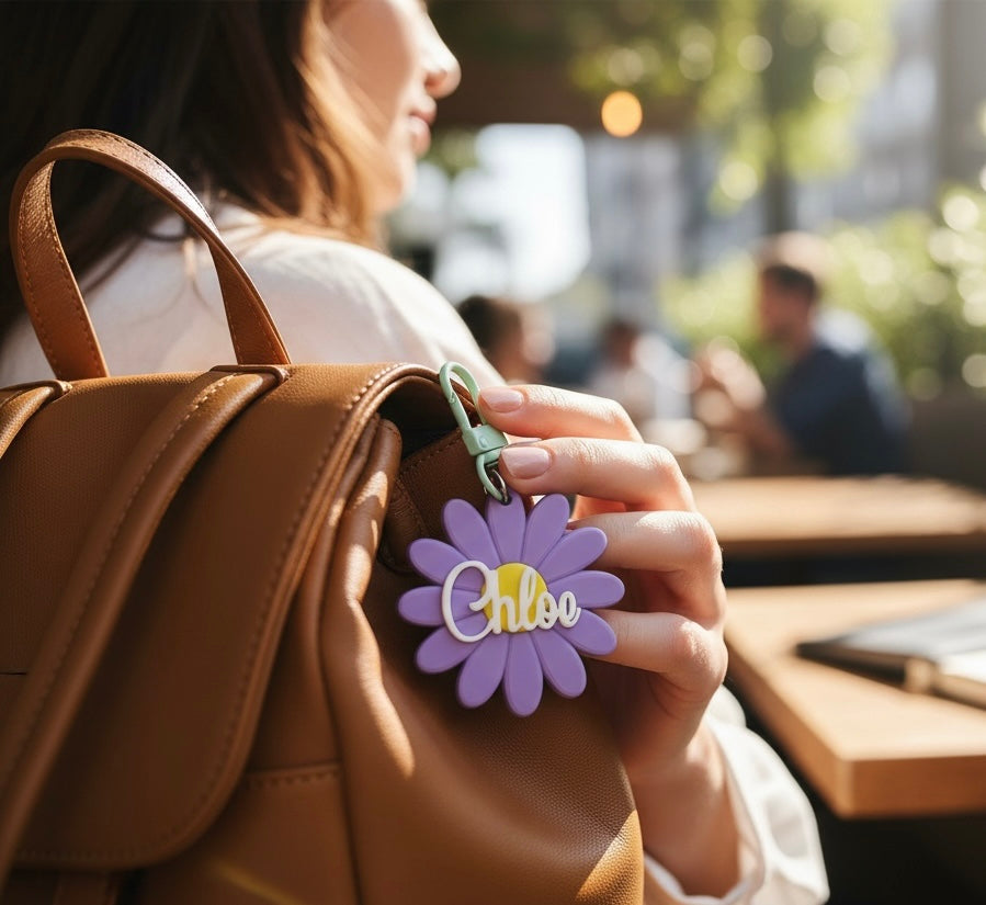 Daisy Name Keychain