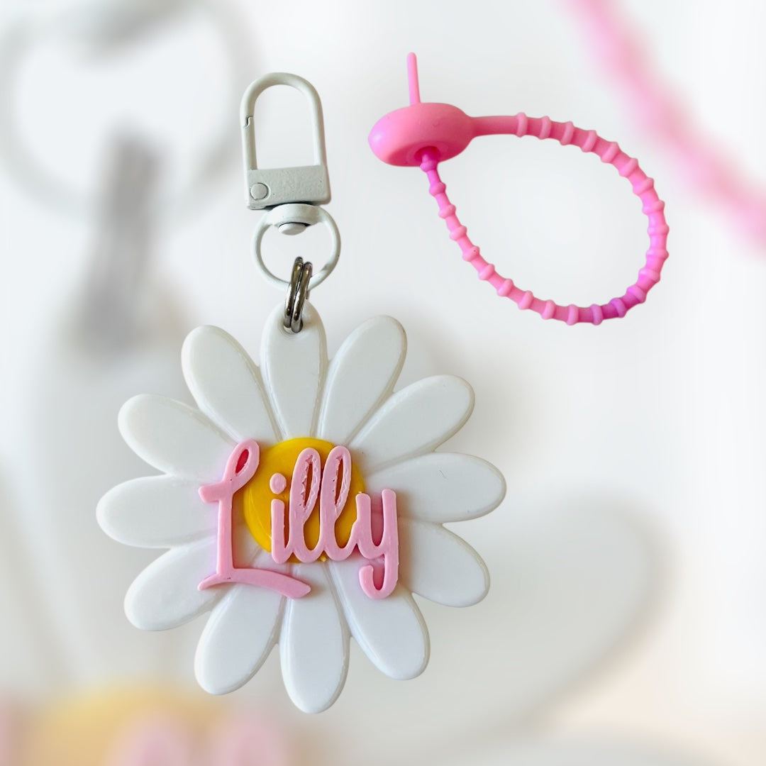 Daisy Name Keychain