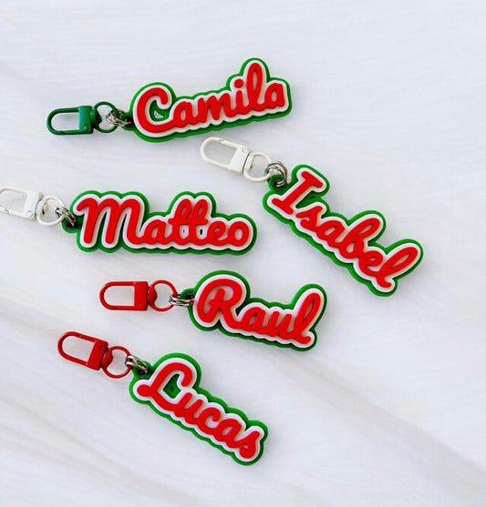 Personalized Name Keychain I Custom Color Available I Mexican Color Keychain