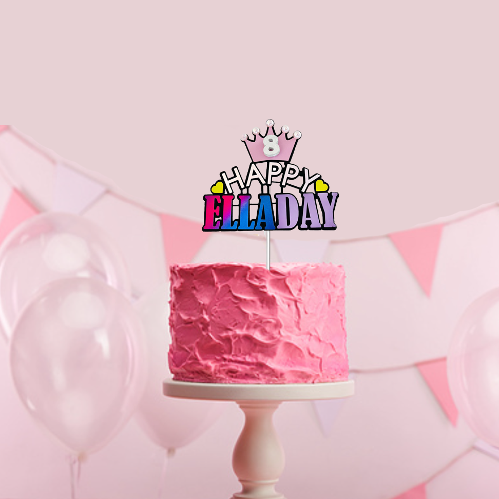 3D Customized princess Birthday topper