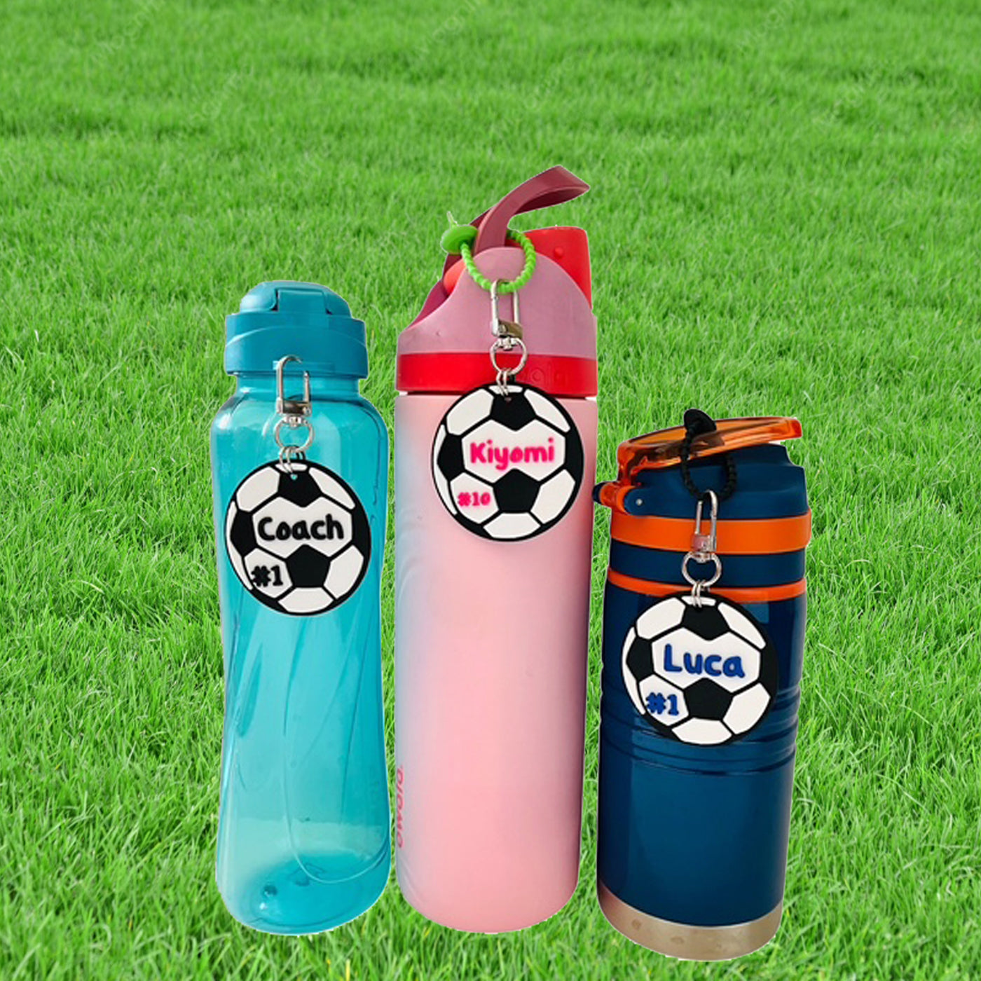 Personalized Soccer Keychain with Slicon cable