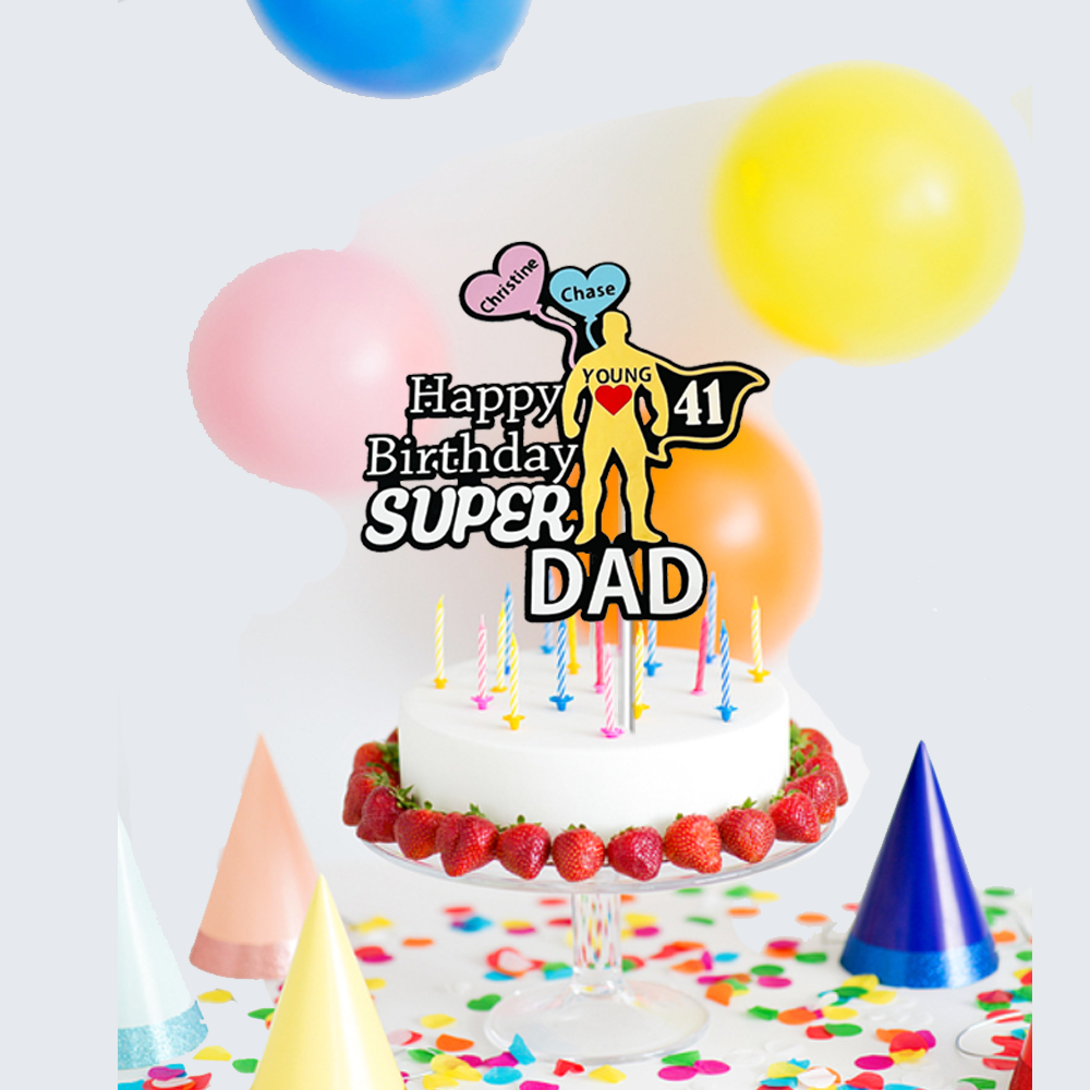 Super dad topper,Dad birthday topper
