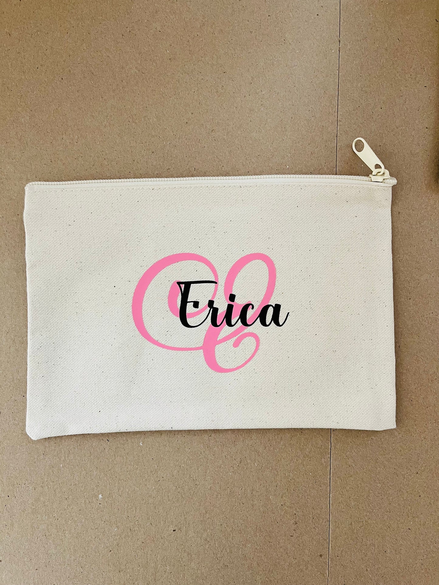 Personalized initial name pouch