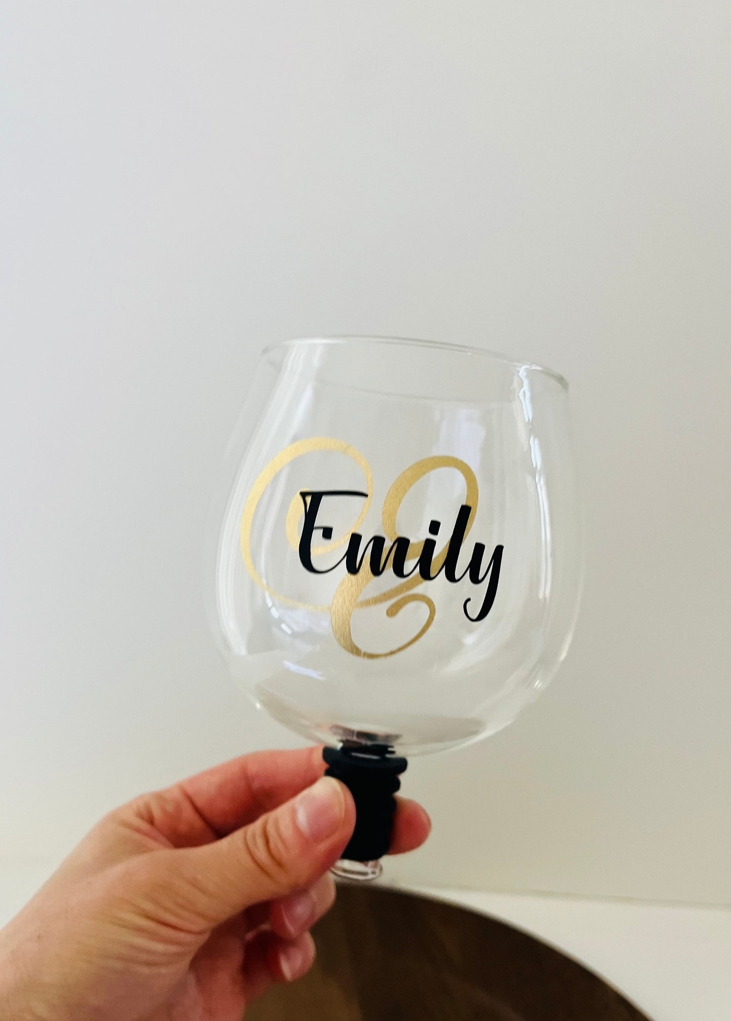 Initial name wine glasses