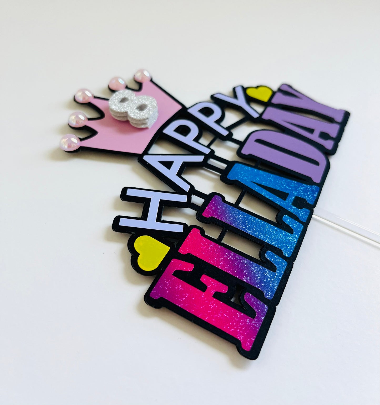 3D Customized princess Birthday topper