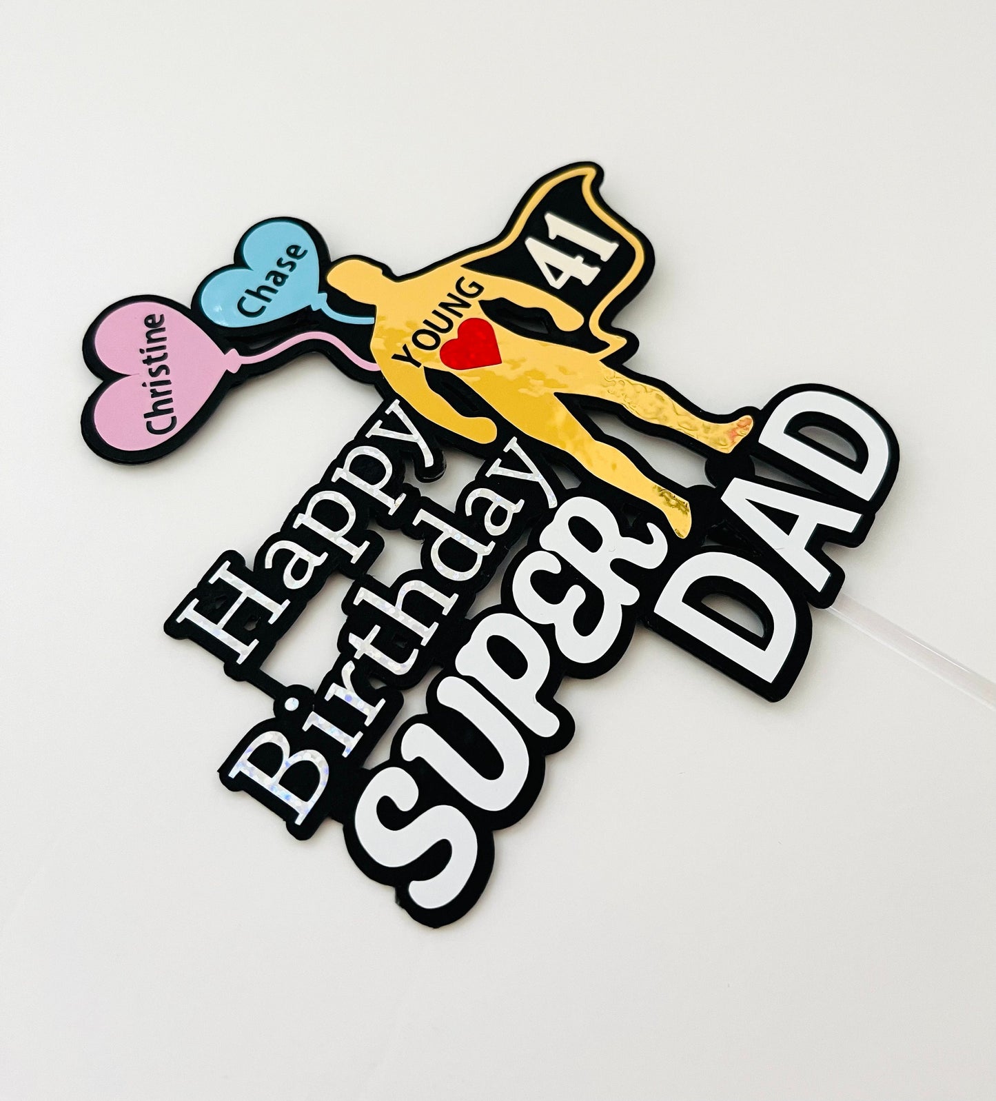Super dad topper,Dad birthday topper