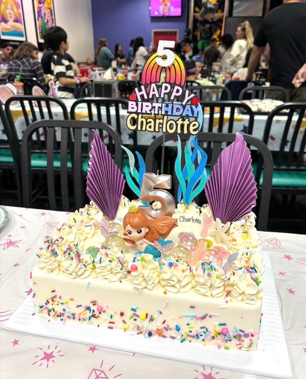 3D Customized rainbow  Birthday topper