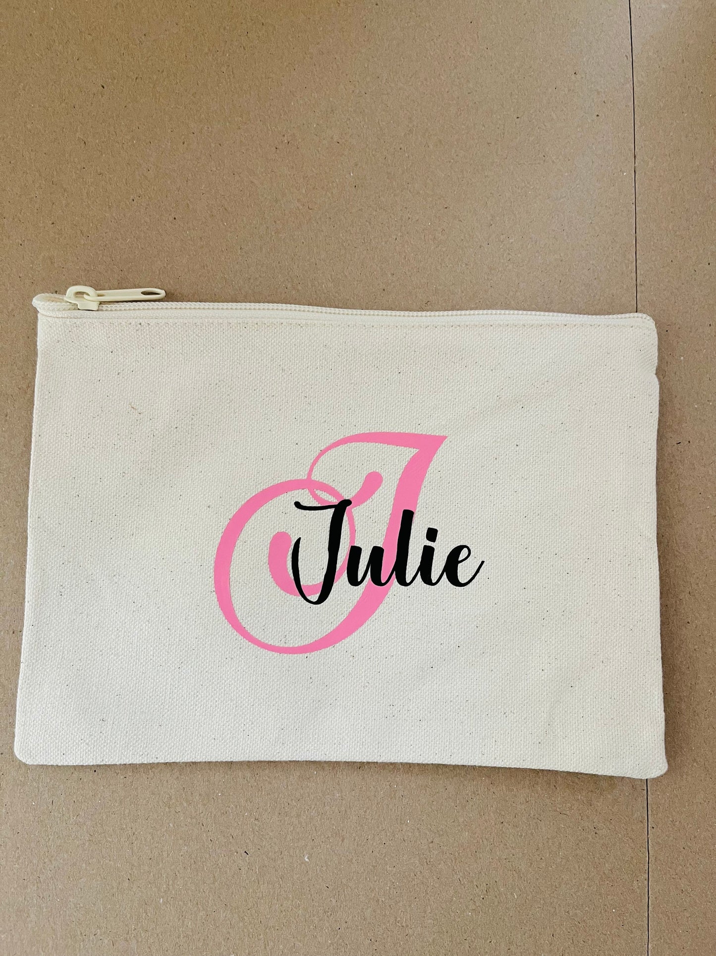Personalized initial name pouch