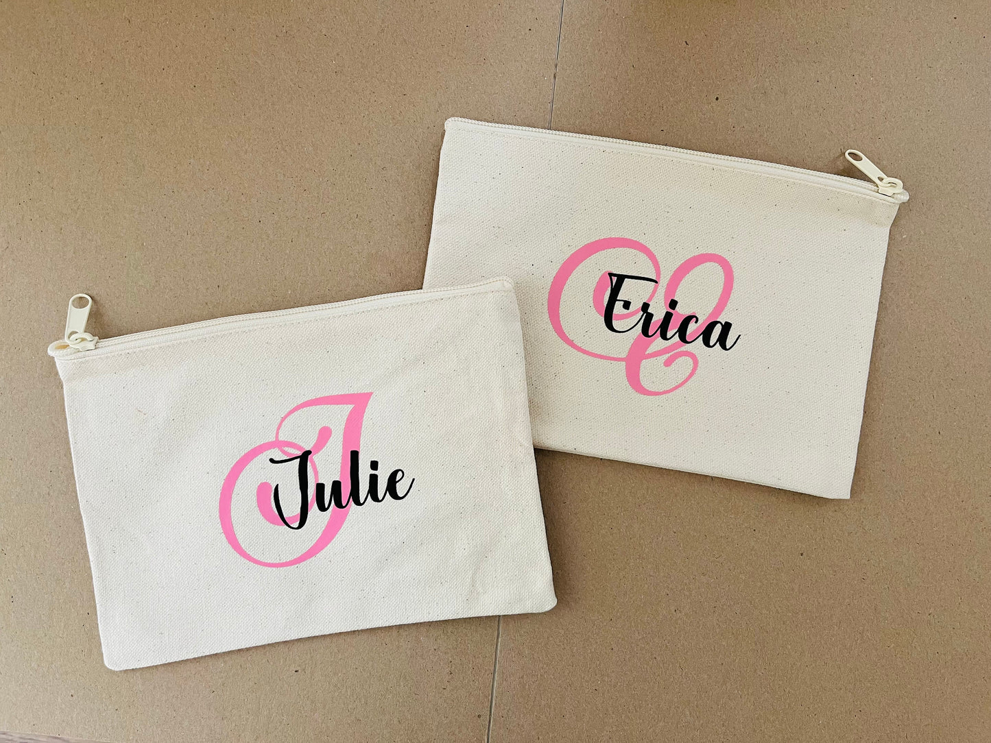 Personalized initial name pouch