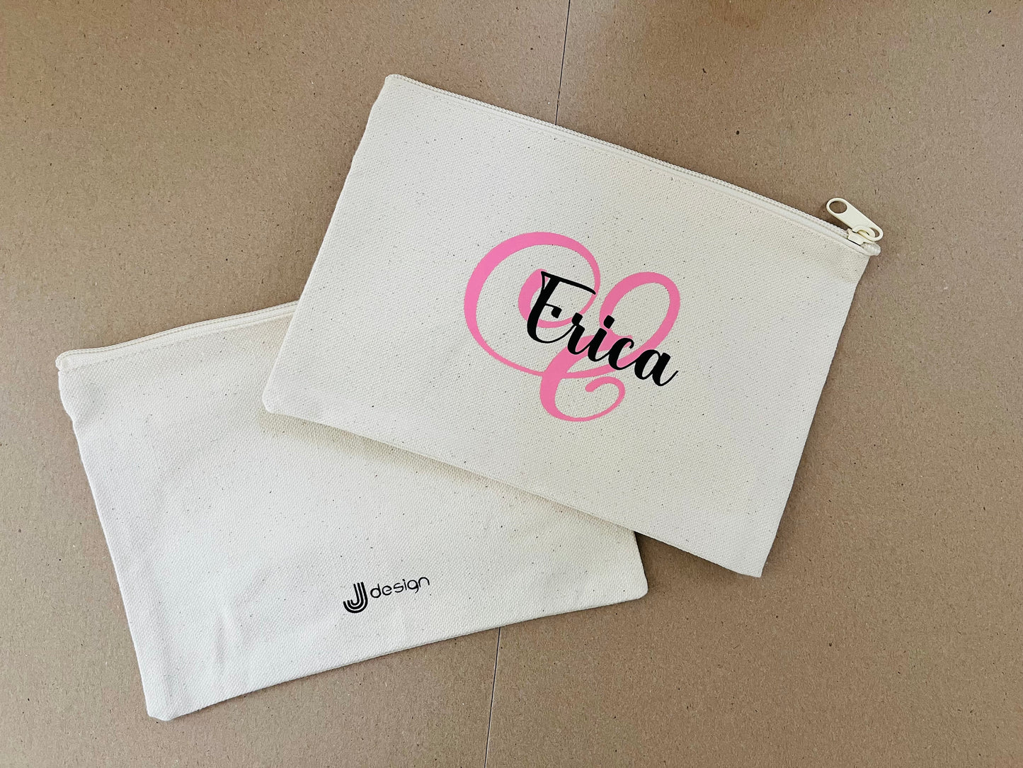 Personalized initial name pouch