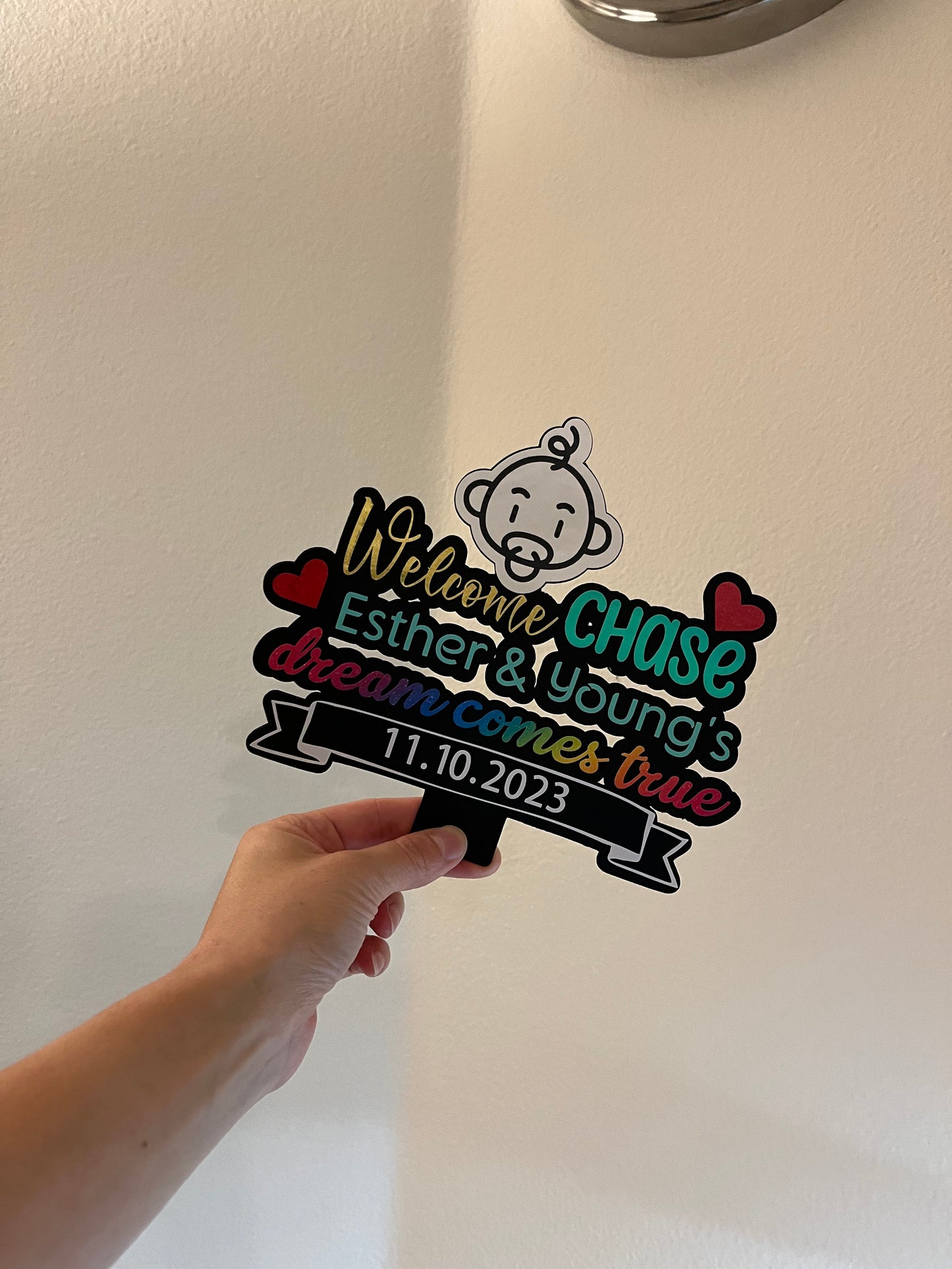 Welcome baby Message gift, Babyshower Message gift