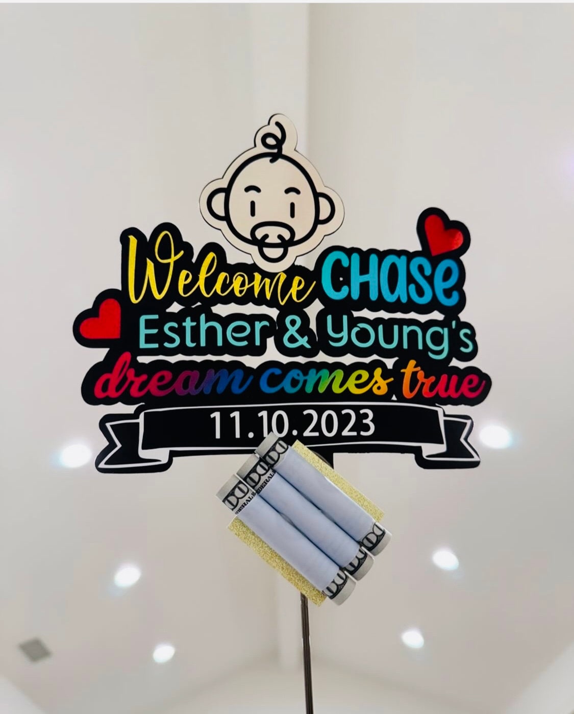 Welcome baby Message gift, Babyshower Message gift
