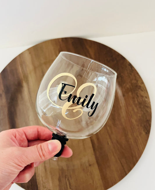 Initial name wine glasses