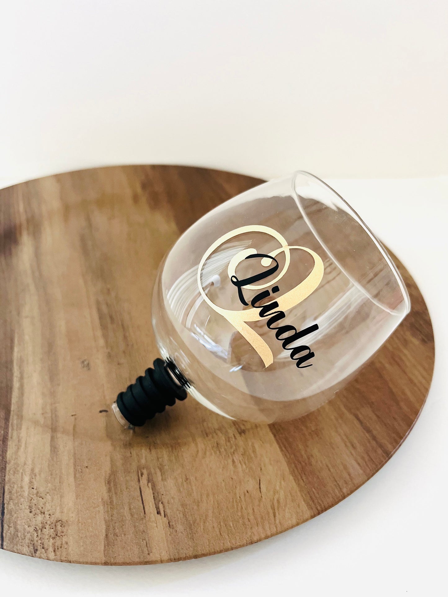 Initial name wine glasses