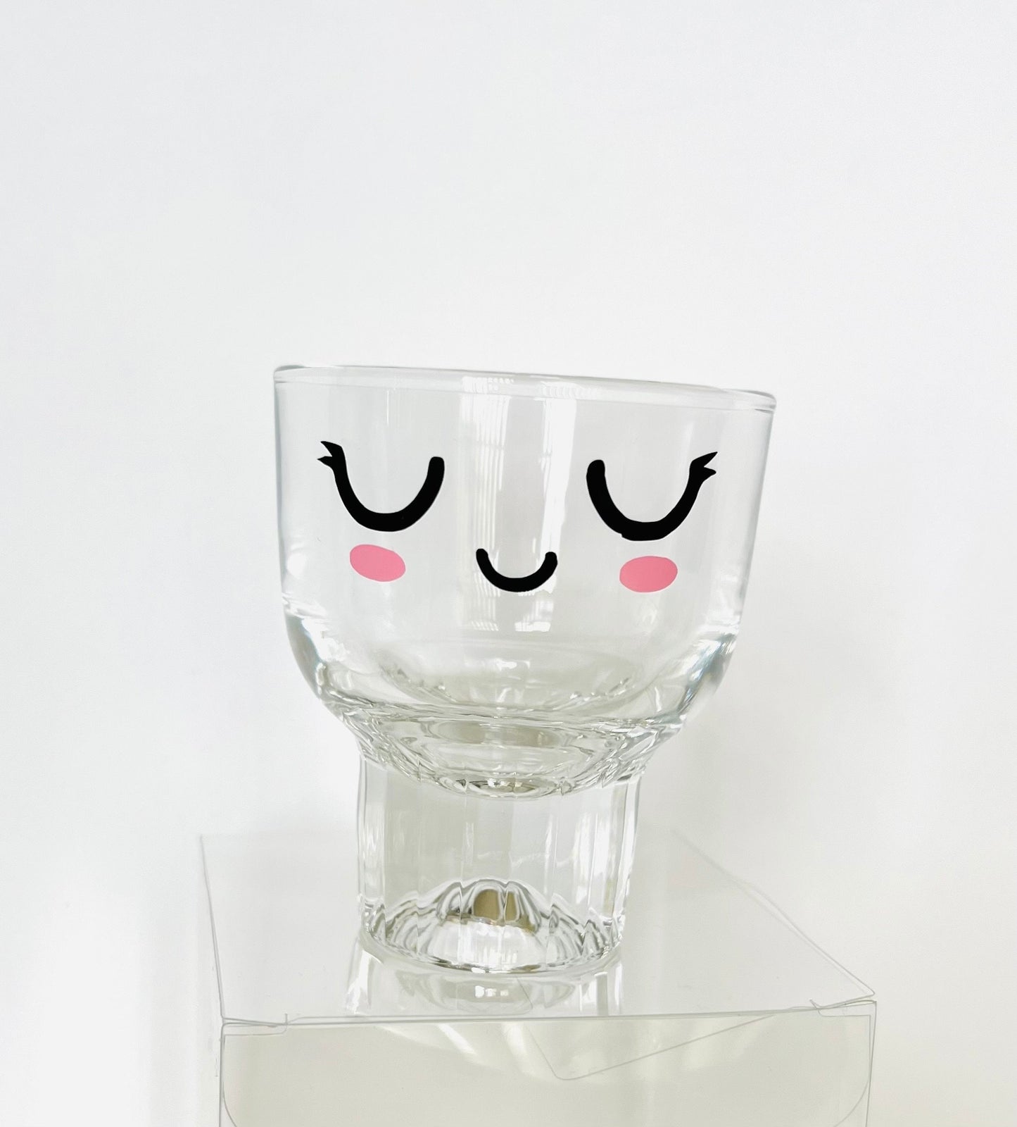kawaii face drinking glasses