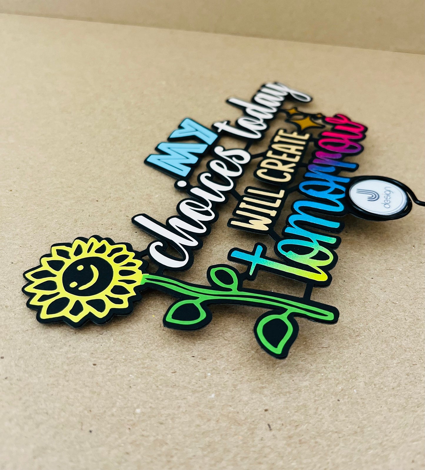 Affirmation Message topper,My choices today will create tomorrow