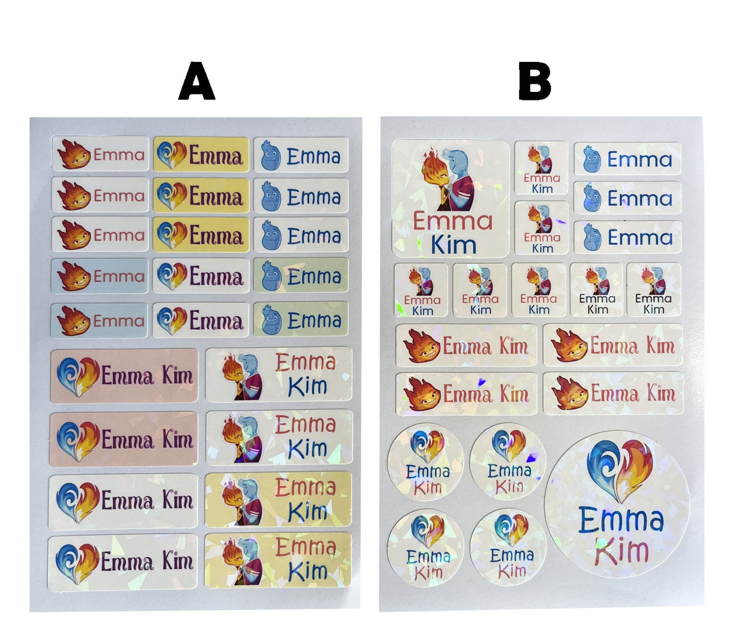 Elemental Custom waterproof name sticker