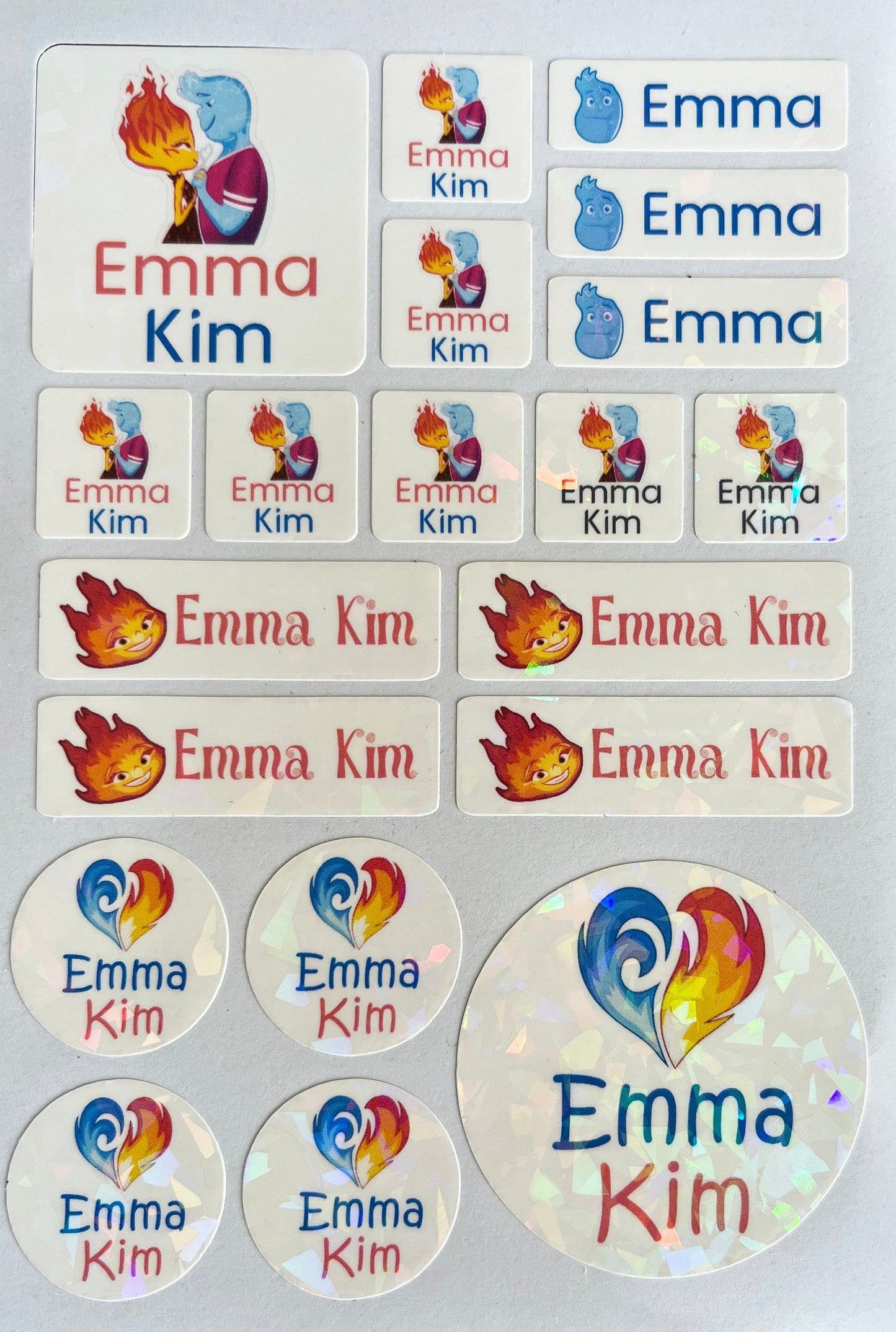 Elemental Custom waterproof name sticker