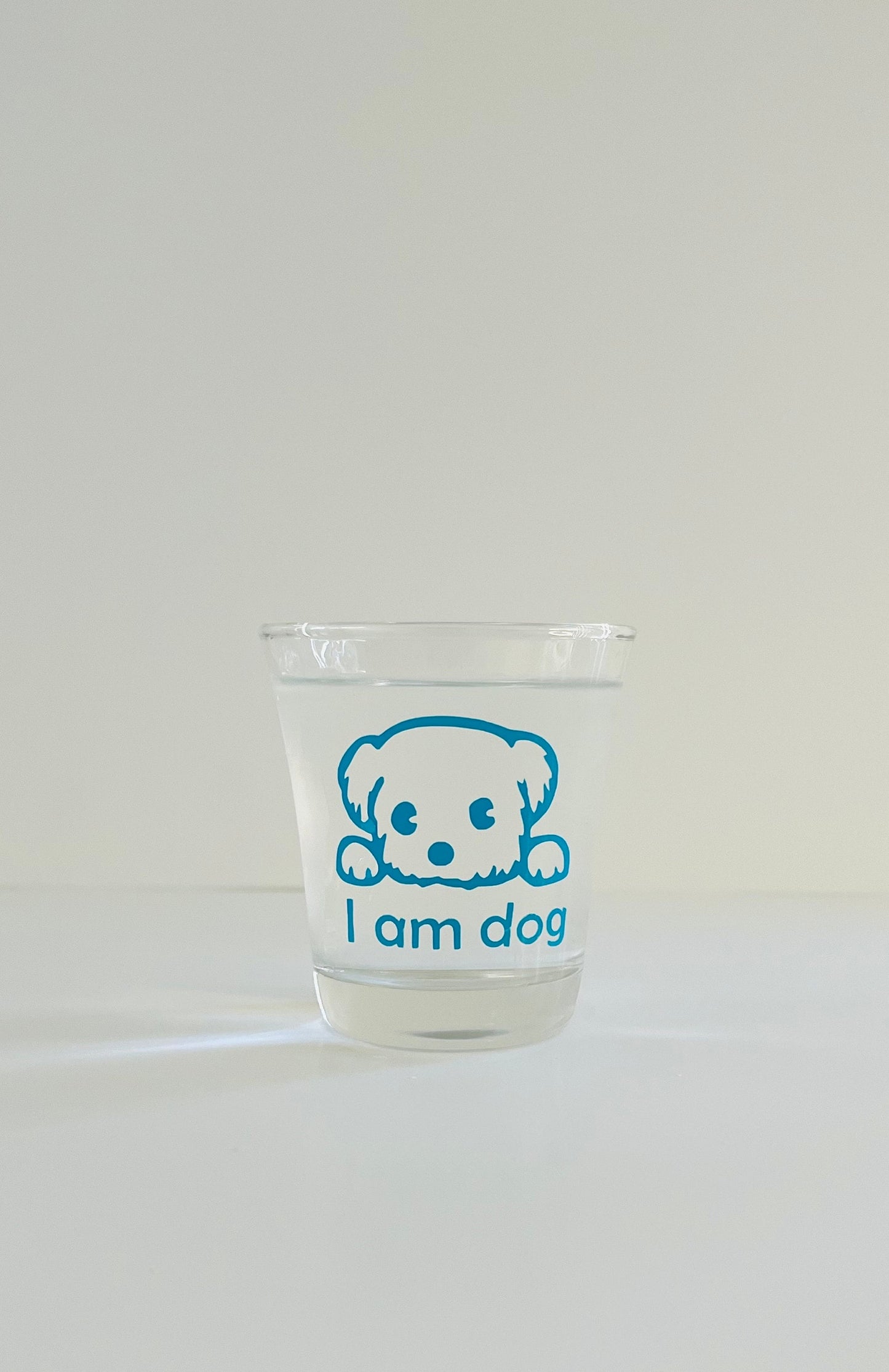 Color changed drinking glasses.Dog drinking glass