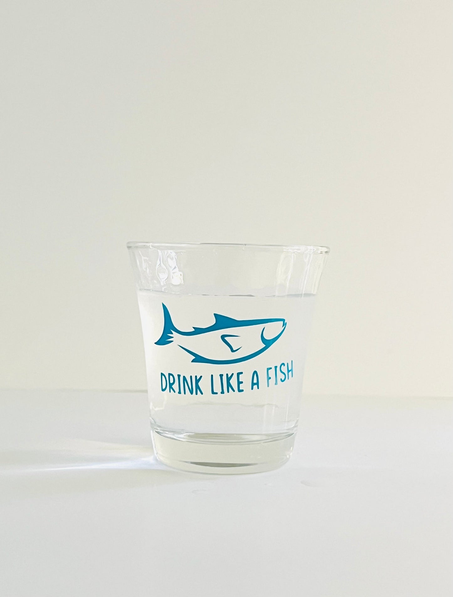 Drink like a fish. Color changed drinking glasses.