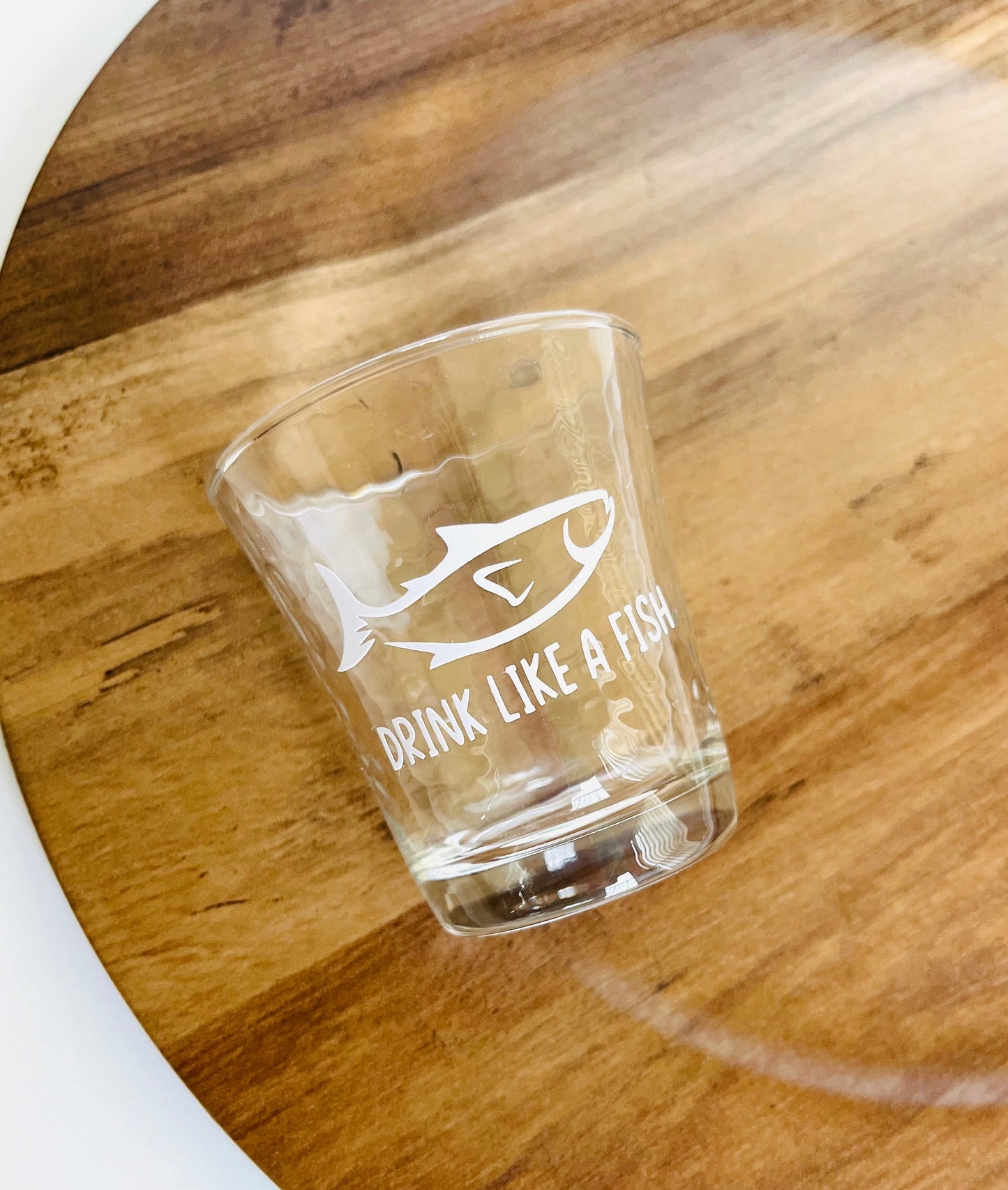 Drink like a fish. Color changed drinking glasses.