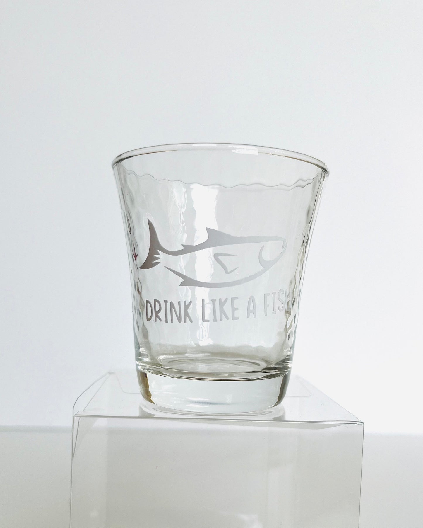 Drink like a fish. Color changed drinking glasses.
