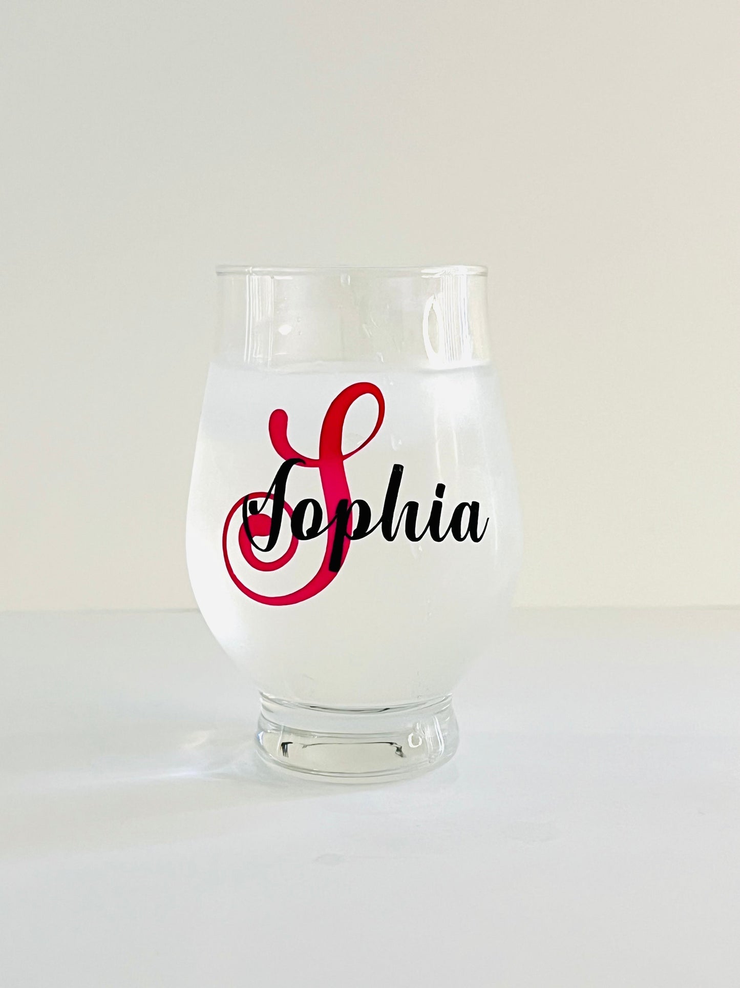 Color changing Custom name drinking glass, Personalized Initial  whiskey glass