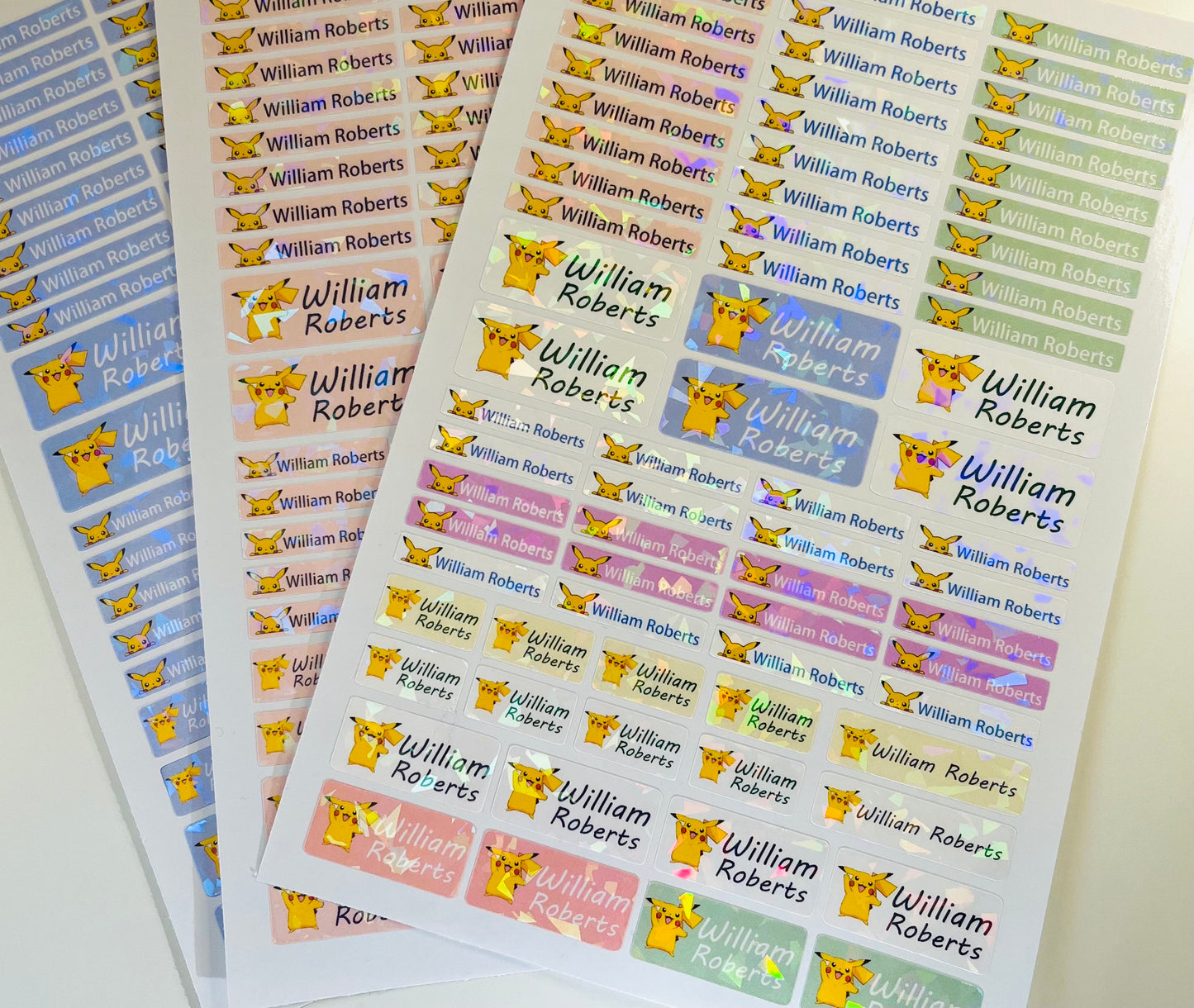 71 piece School name labels, Custom waterproof name sticker