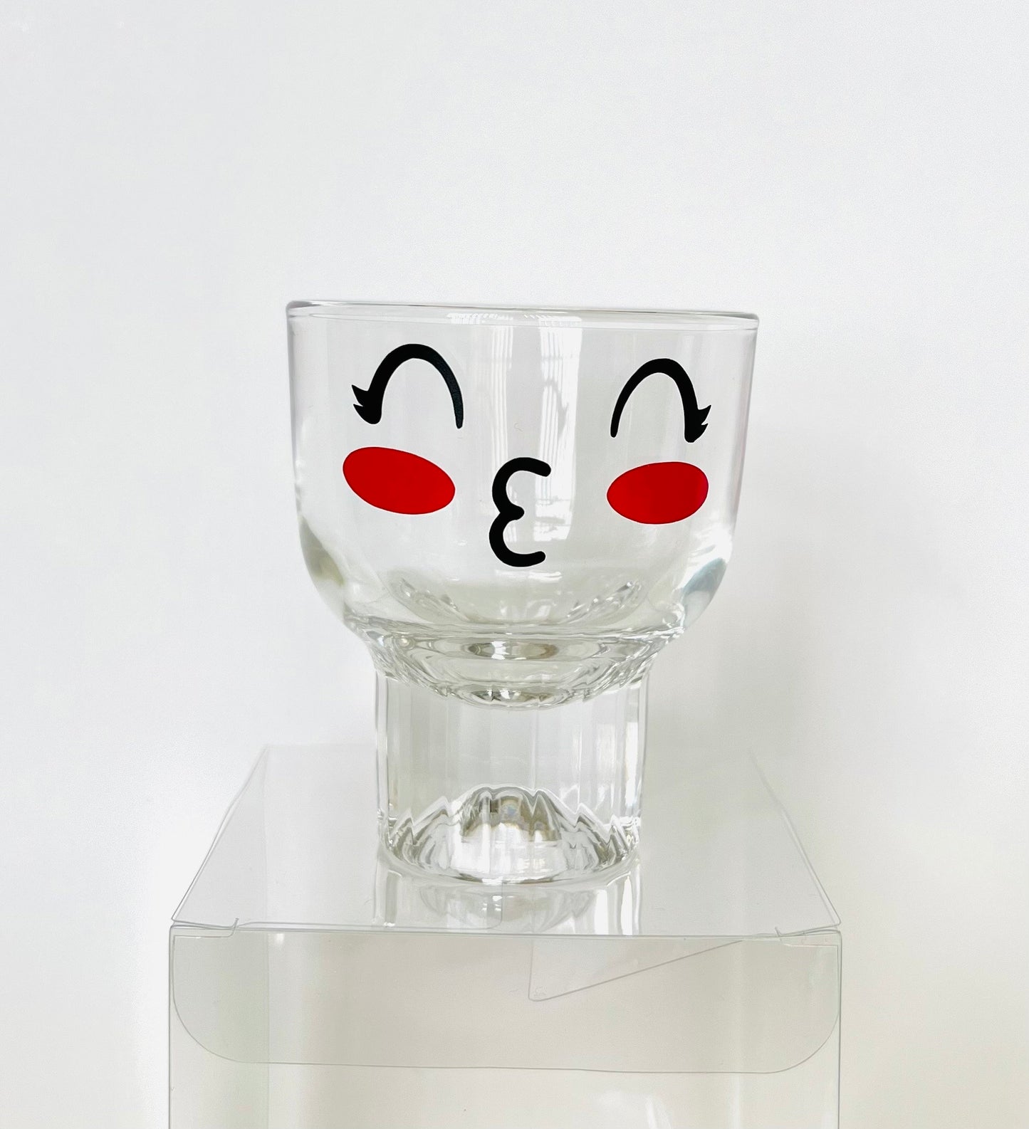 kawaii face drinking glasses