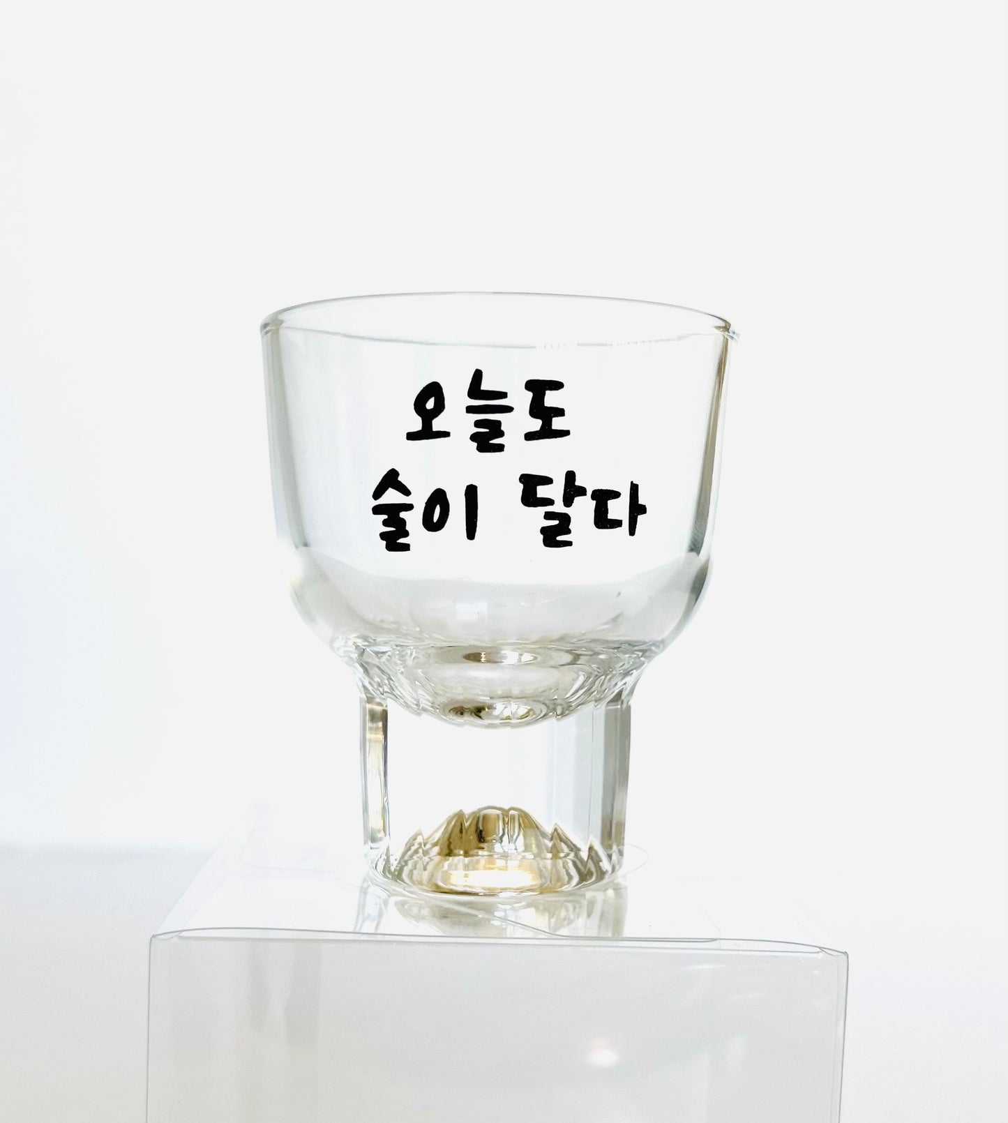 Korean message alcohol drinking glasses