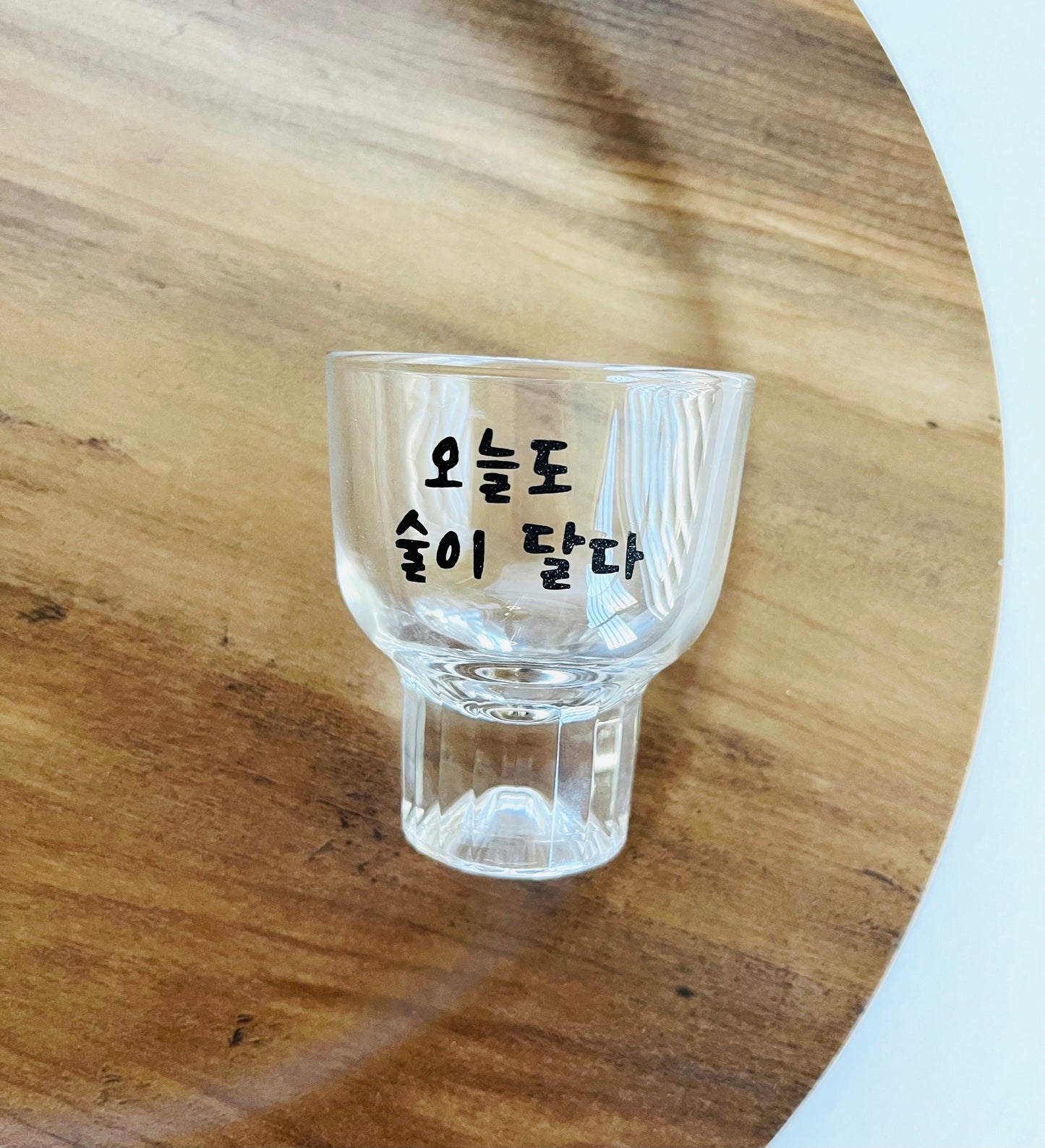 Korean message alcohol drinking glasses