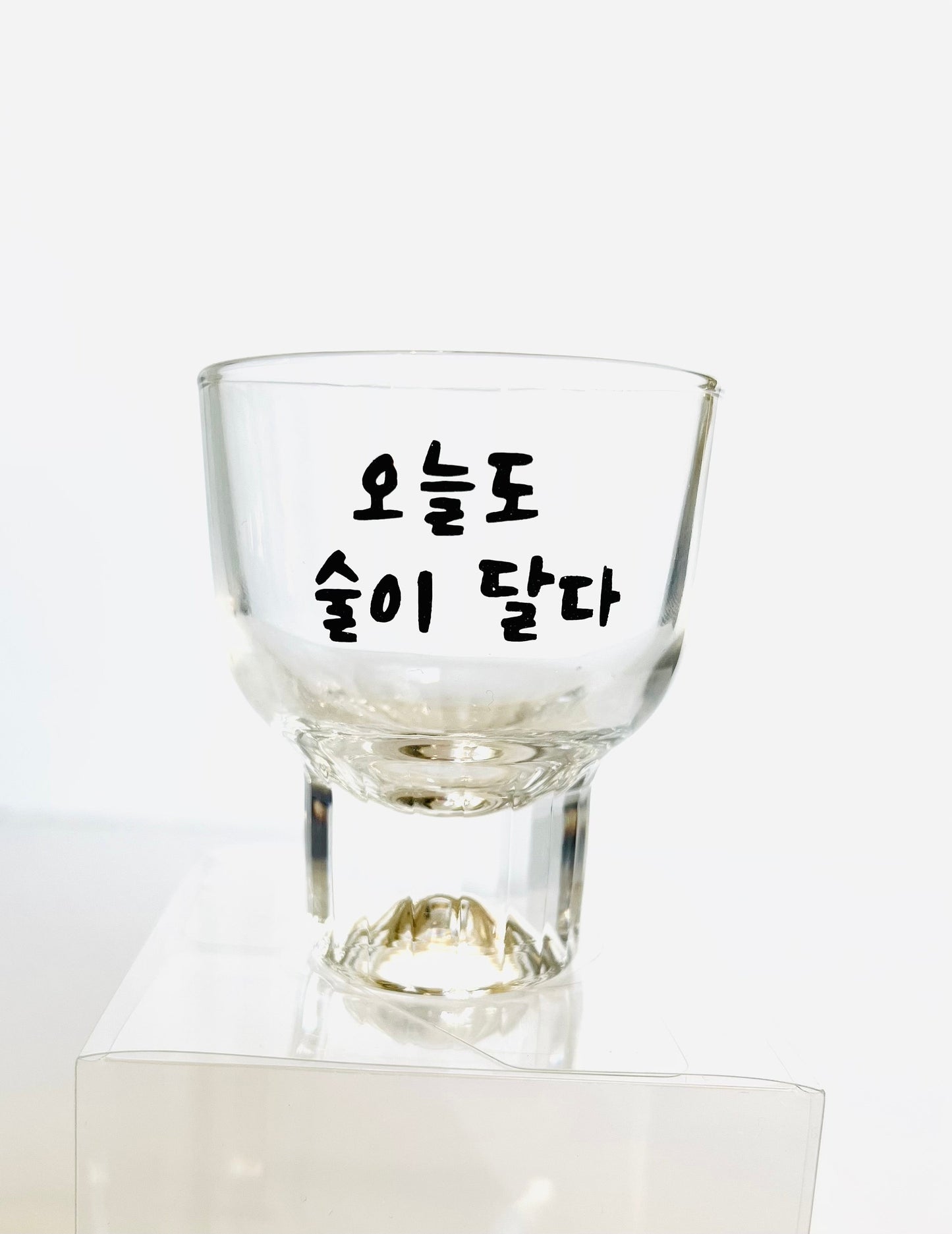 Korean message alcohol drinking glasses
