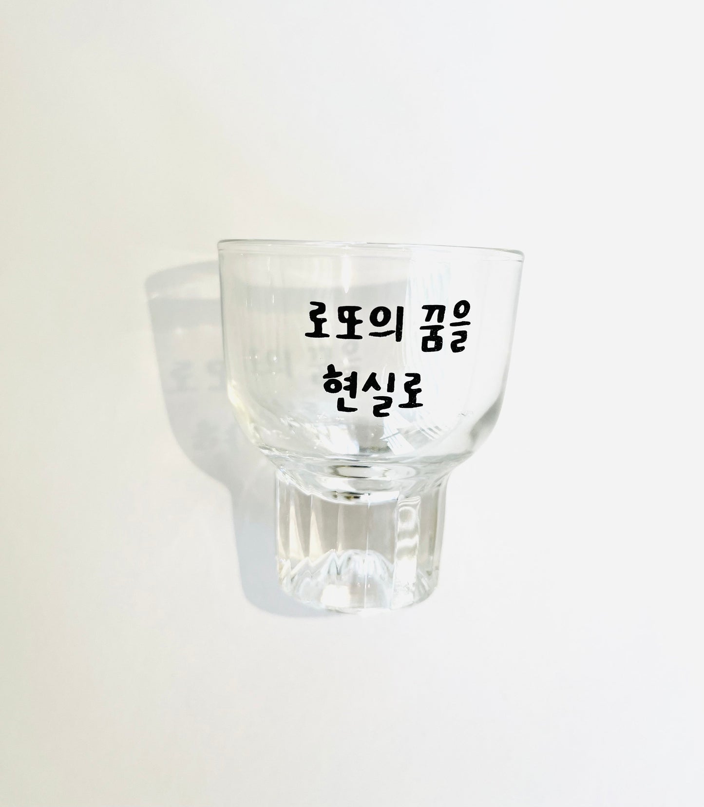Korean message alcohol drinking glasses, Lotto drinking glasses