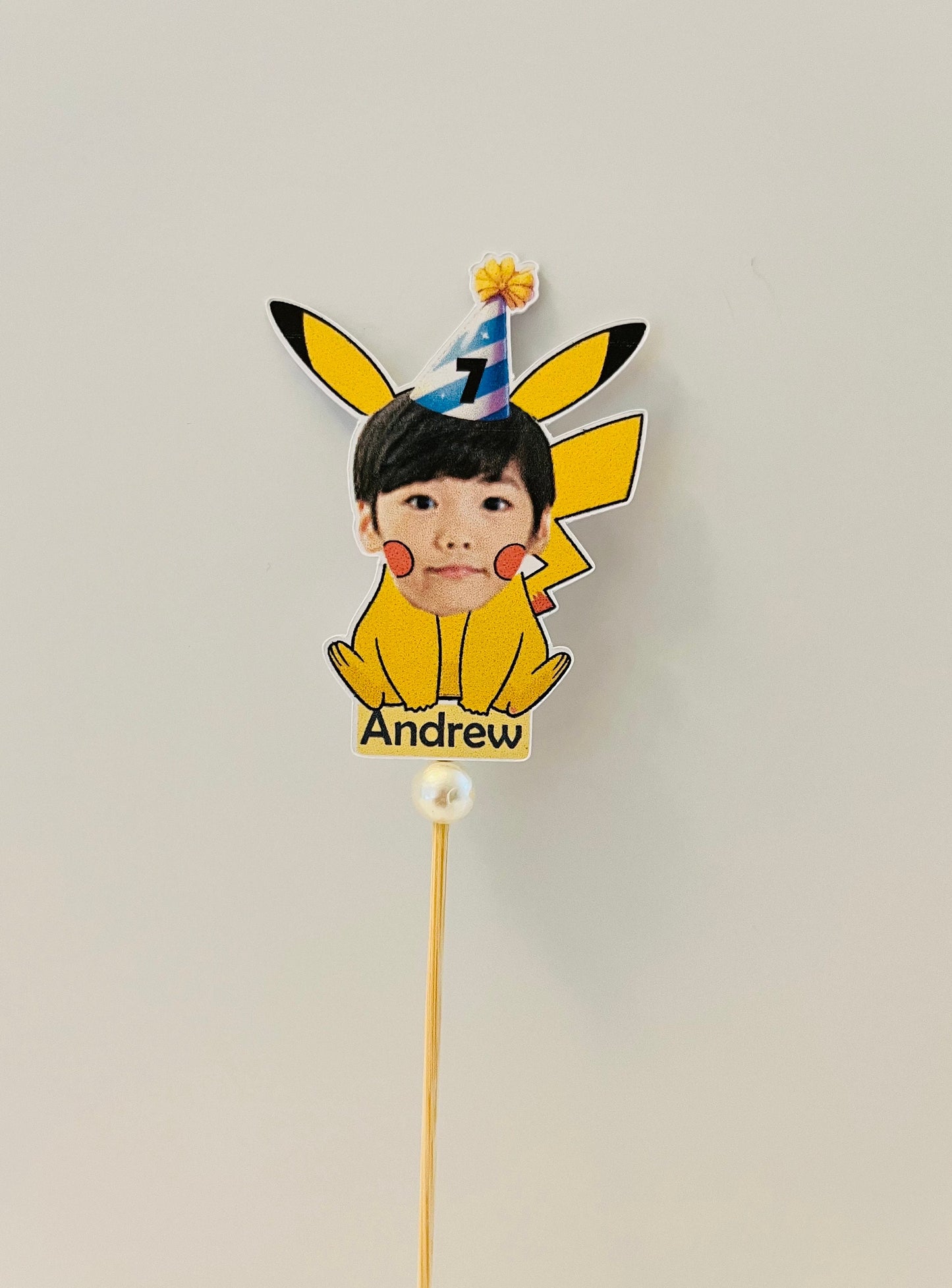 Custom Pokemon Cupcake topper, Pikachu Custom cupcake topper