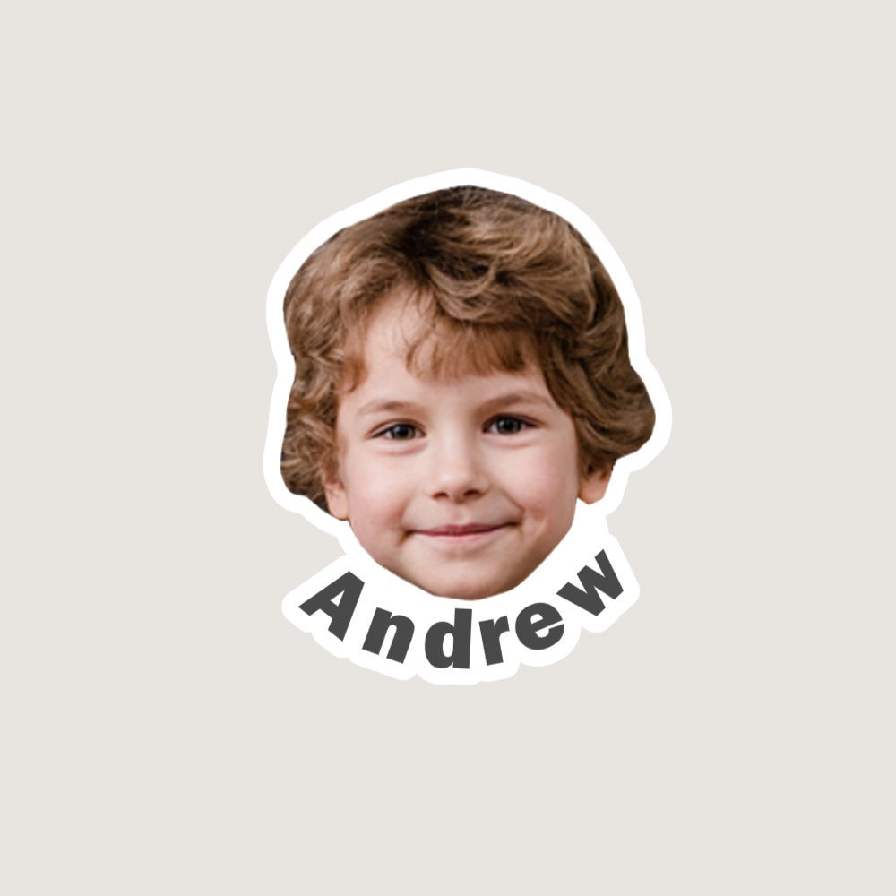 Front Face Labels 12 labels face photo name labels, Waterproof Face name labels – JJJ Design