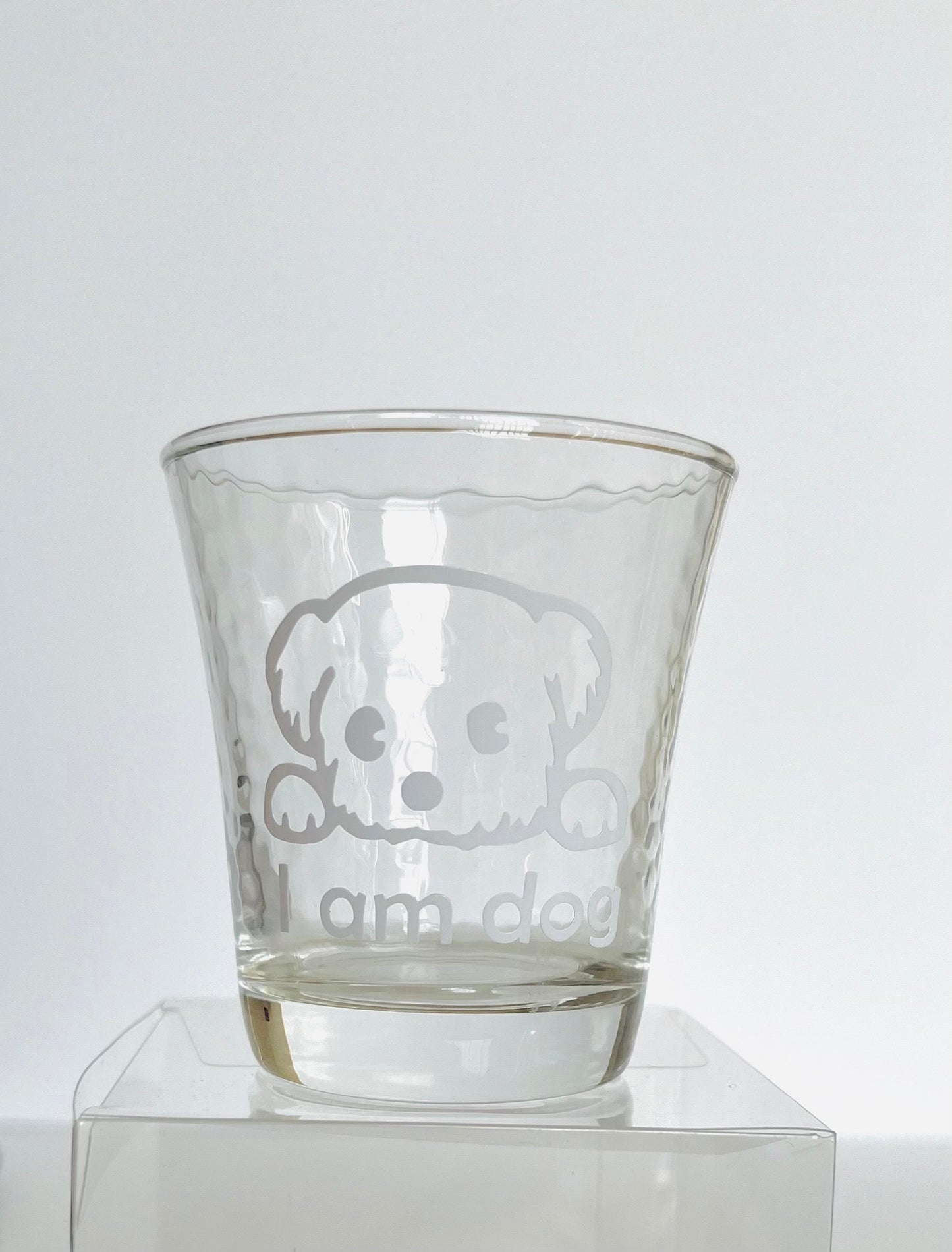 Color changed drinking glasses.Dog drinking glass