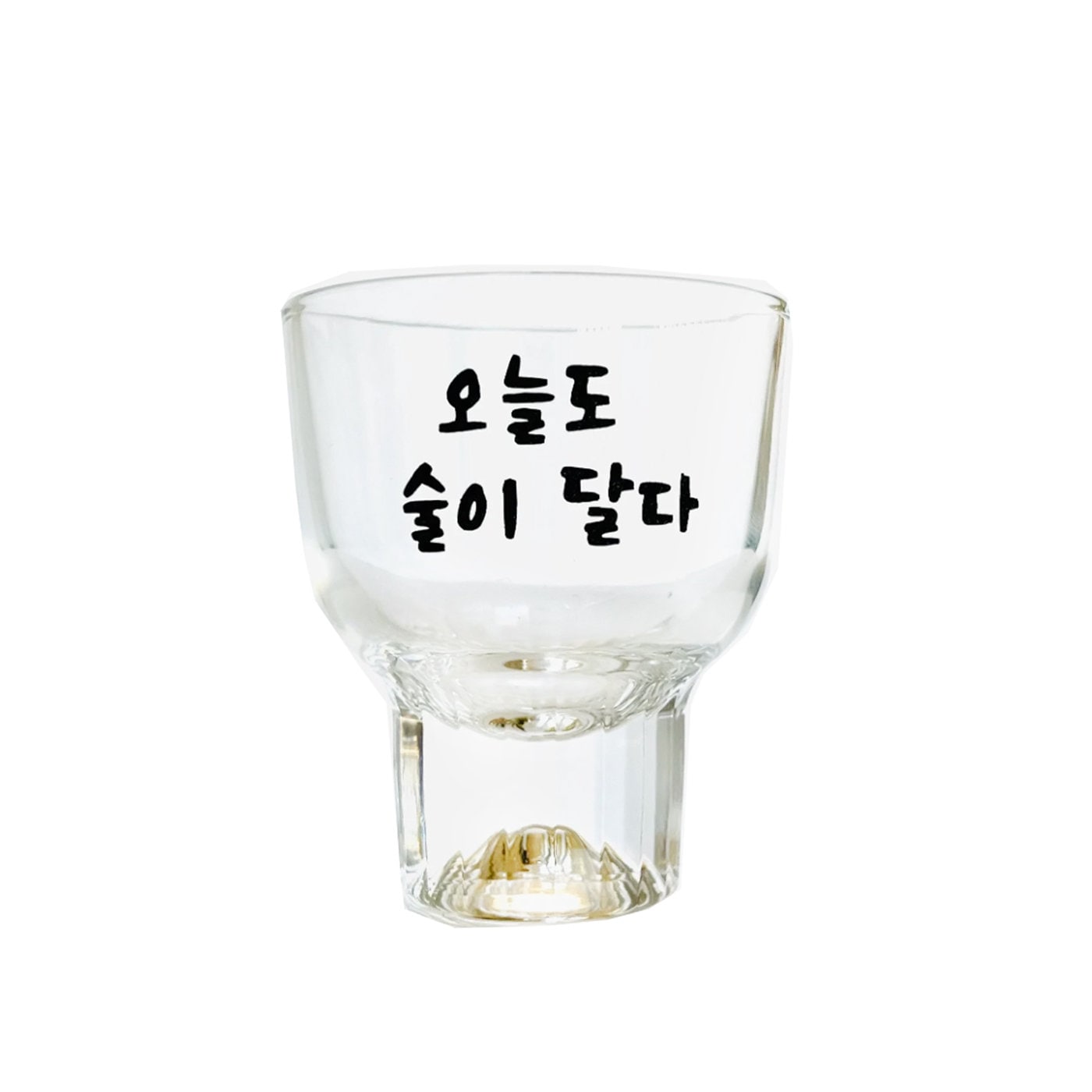 Korean message alcohol drinking glasses